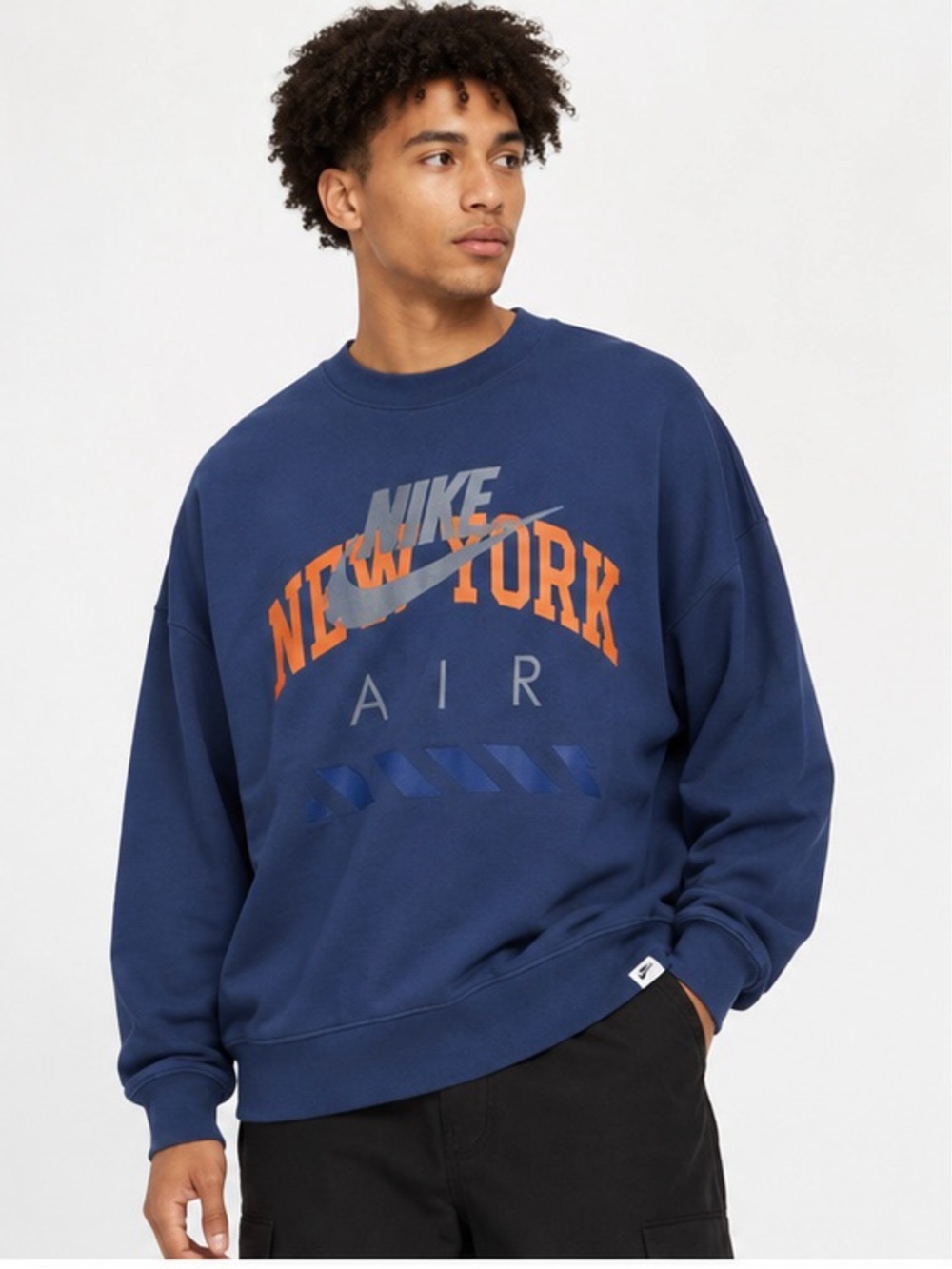 Nike New York Air Oversized Crewneck Sweatshirt Blue Men’s M NWT